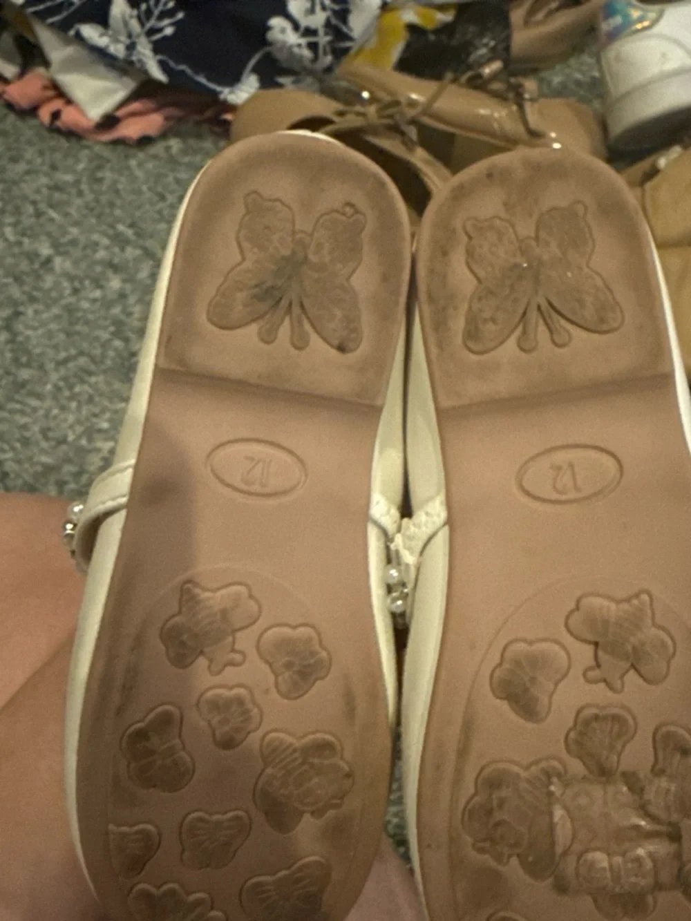 Women’s White Dress Sandals with Butterfly Sole Detail
